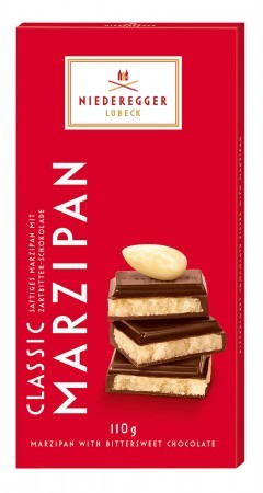 110g Classic Plain Chocolate Marzipan Bar