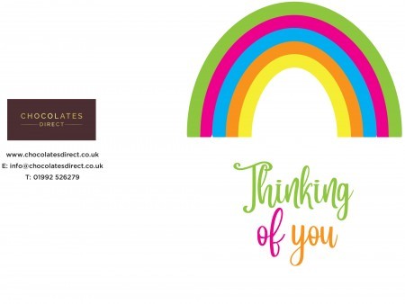 Thinking Of You Rainbow Personalised Gift Card
