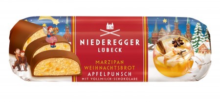 Niederegger Marzipan 125g Christmas Loaf Milk Chocolate Apple Punch - 30% Off