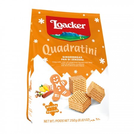 Loacker Quadratini Gingerbread Wafers 250g