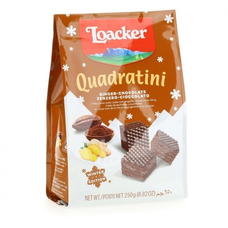Loacker Quadratini Ginger-Chocolate Wafers 250g